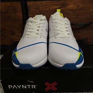 Payntr White and Blue Athletic Shoes